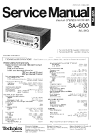 Technics - SA-600 - Service manual 